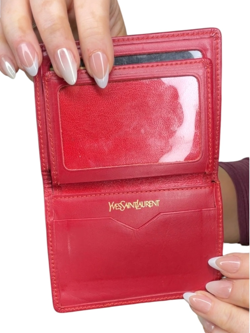 Yves Saint Laurent Vintage Color Block Leather Wallet - Picture 9 of 10